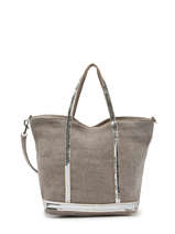 Handtas Cabas Linnen En Pailletten Vanessa bruno Beige cabas lin 31V40435